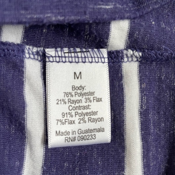 Roxy Striped Long Sleeve Top/Size Med - Picture 5 of 5